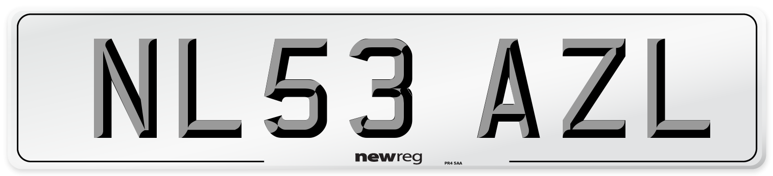 NL53 AZL Number Plate from New Reg